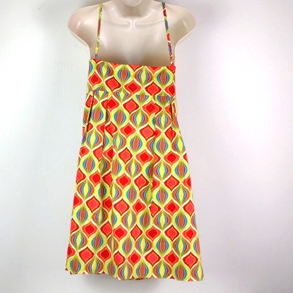 Nine West High Style Colorful Fall Party Cami Dress NWT  SZ 16 - Picture 7 of 16